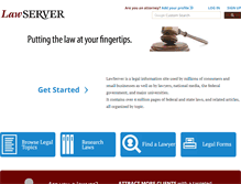 Tablet Screenshot of lawserver.com